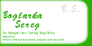 boglarka sereg business card