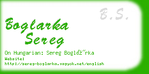 boglarka sereg business card